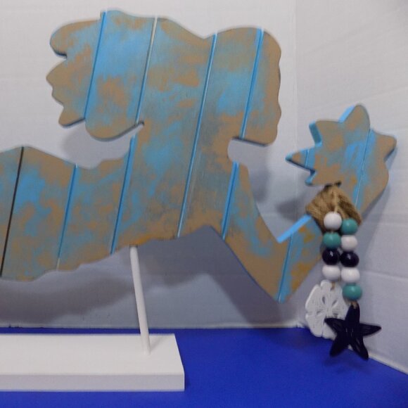 NEW Mermaid Art Sculpture Figurine Statue Nautical Coastal Decor - Picture 2 of 5